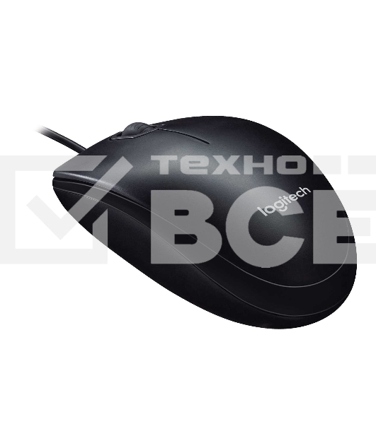 Мышь проводная Logitech M100/100R DARK/GREY (темно-серая/черная), 1000 dpi, USB, кнопки - 3