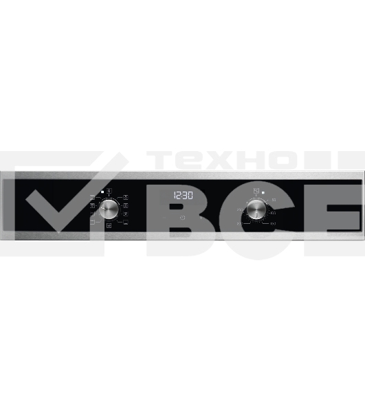 Электрический духовой шкаф Electrolux с кольцевым нагревательным элементом SurroundCook, основной цвет - нержавеющая сталь c Anti Finger Print, утапливаемые переключатели, таймер отключения, отложенный старт, будильник, хромированные направляющие из нержа