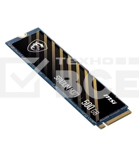 Накопитель SSD MSI 500GB SPATIUM M371 M.2(22x80mm), NVMe, PCIe 3.0 x4, 3D TLC, R/W 2200/1150, IOPs 60 000/200 000, TBW 110, DWPD 0.12