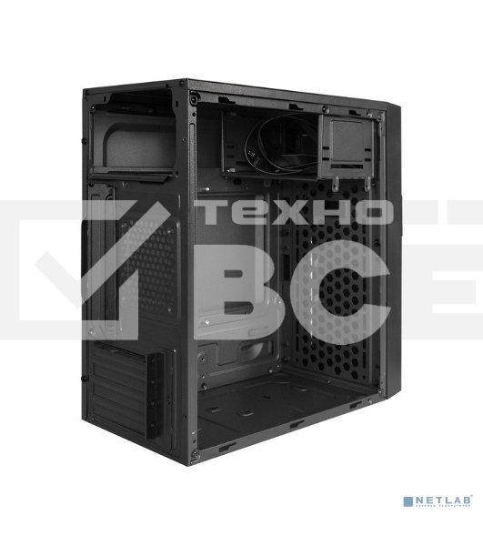Корпус Minitower ExeGate EX291141RUS BAA-105-01AAA400 (mATX, БП AAA400 с вент. 8см, 2*USB, аудио, черный)