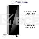 Холодильник Bosch KGN56LB31U черный двухкамерный 400/105л морозилка снизу, фото3