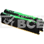 Оперативная память Kingston Fury Beast, DDR4, 32GB (2x16GB), 3200MHz, CL16, с радиатором, RGB, чёрный, фото10