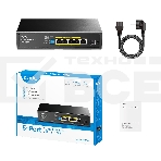 Коммутатор Cudy GS1005PTS1 (L2) 5x1Гбит/с 1SFP 4PoE+ 120W неуправляемый, фото6