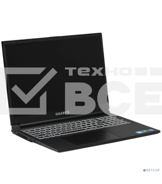 Ноутбук Gigabyte G6 MF черный Intel Core i7-13620H/16Gb/SSD512Gb/RTX4050 6Gb/16
