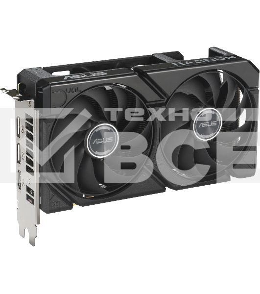 Видеокарта Asus PCI-E 5.0 DUAL-RX9060XT-8G AMD Radeon RX 9060XT 8Gb 128bit GDDR6 2550/20000 HDMIx1 DPx2 HDCP Ret