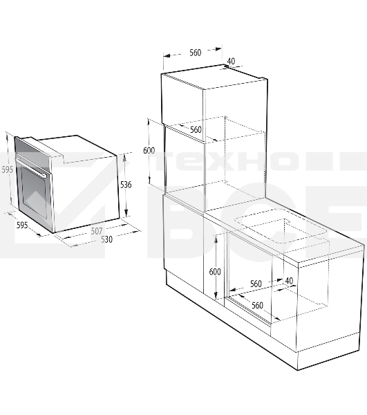 Духовой шкаф электрический Gorenje BO6737E02NX, черный