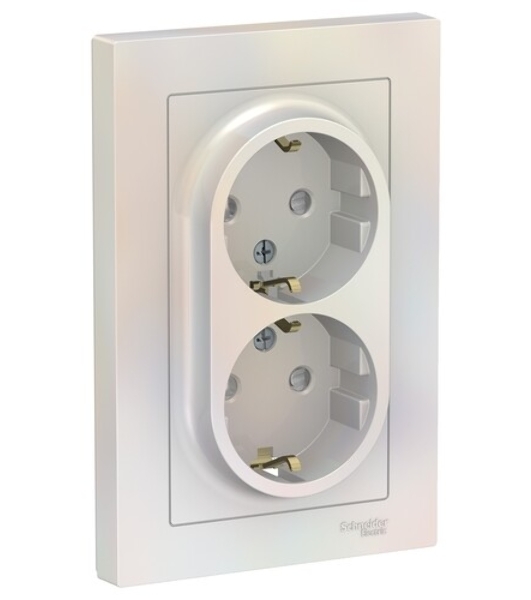 Розетка USB тип-C 65W высокоскор.заряд. QC, PD, мех. SE AtlasDesign Жемчуг