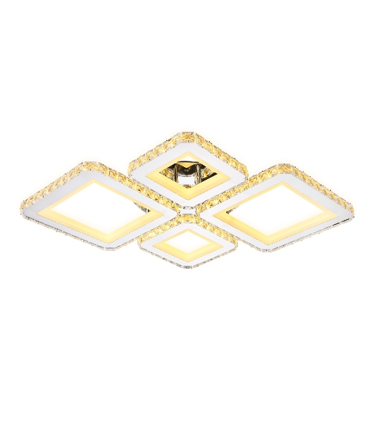 Потолочный светодиодный светильник Ambrella light FA1726/4 CH хром 3000K/4200K/6400K 108W 690*550*100 (ПДУ РАДИО 2.4G)