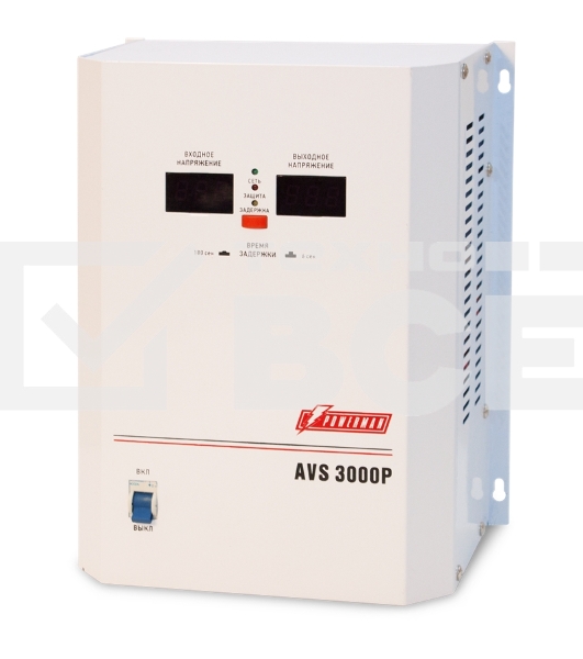 Стабилизатор напряжения Powerman AVS-P Voltage Regulator 3000VA, Digital Indication, Wall Mount, Hardwire Input/Output, 230V, 1 year warranty, White