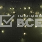 Гирлянда Айсикл (бахрома) светодиодный, 5,6 х 0,9 м, с эффектом мерцания, БЕЛЫЙ провод 
