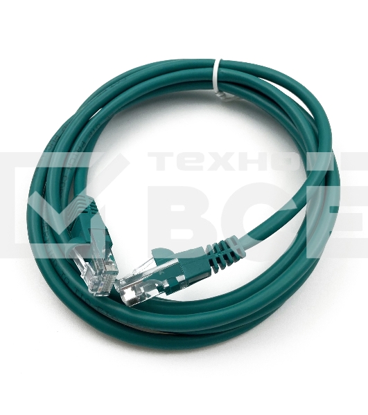 Патч-корд Buro UTP cat5E 2м зеленый RJ-45 (m)-RJ-45 (m)