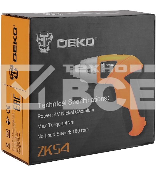 Отвертка аккум. Deko ZKS4 аккум. (063-4113)