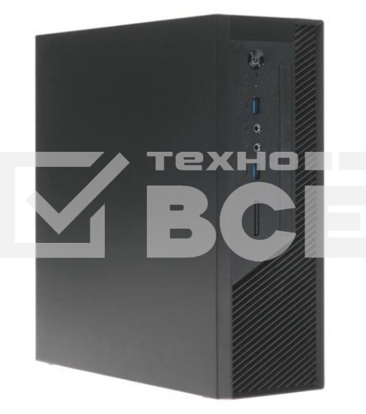 Компьютерный корпус с блоком питания 250Вт. Сase Foxline mITX 250W TFX, 2xUSB3.0, Black/Black Trim, powercord