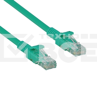 Патч-корд LSZH ExeGate EX286373RUS UTP-RJ45-RJ45-5e-0,3M-LSZH-GN, UTP, cat.5e, 0.3м, зеленый
