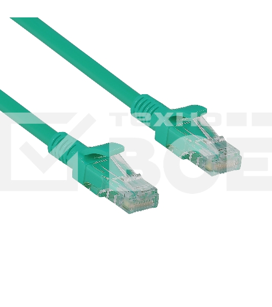 Патч-корд LSZH ExeGate EX286373RUS UTP-RJ45-RJ45-5e-0,3M-LSZH-GN, UTP, cat.5e, 0.3м, зеленый