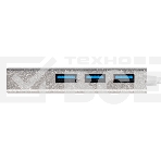 Хаб USB (концентратор) ExeGate DUB-4 (кабель-адаптер USB3.0 --> 4xUSB3.0, Plug&Play, серебристый), фото4