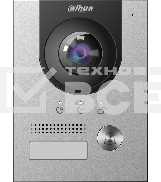 Видеопанель Dahua DHI-VTO2202F-P-S2 цветной сигнал CMOS цвет панели: серебристый