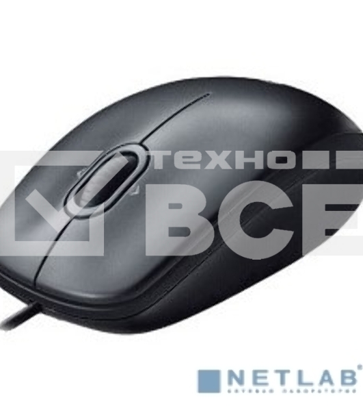 Мышь проводная Logitech M100/100R DARK/GREY (темно-серая/черная), 1000 dpi, USB, кнопки - 3