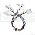 Кабель-разветвитель Procase CBL-1TO3-PWM на 3 PWM вентилятора, 450 мм (3*4pin to fan + 1*Molex to PSU + 1*4pin to MB), фото 1