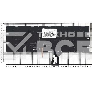 Клавиатура для ноутбука Asus ROG GL502VM черная без рамки с фиолетовой подсветкой