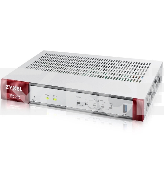 Межсетевой экран и Wi-Fi контроллер Zyxel USG FLEX 100, 1xWAN GE, 1xOPT GE (LAN/WAN), 3xLAN/DMZ GE, 1xUSB3.0, AP Controller (8/24), NebulaFlex **