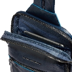 Рюкзак слинг мужской Piquadro Blue Square CA6589B2/BLU2, кожа, темно-синий, фото11