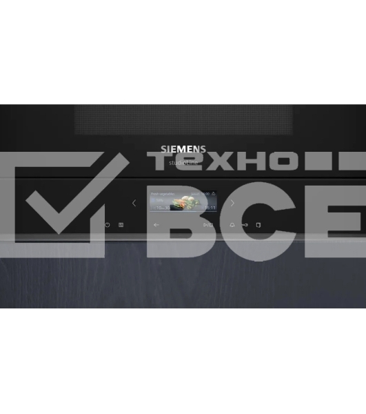 Микроволновая печь встраиваемая Siemens BF722L1B1 чёрный, 21 л, 900 Вт, переключатели - сенсор