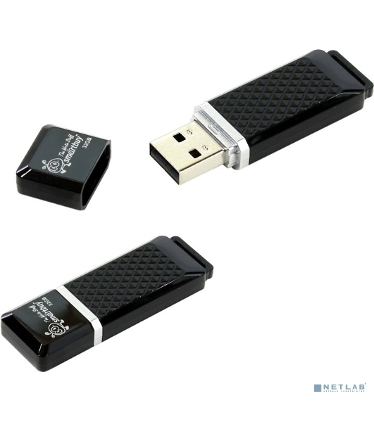 Флешка USB Smartbuy 32Gb,Smartbuy Quartz series черный (SB32GbQZ-K)