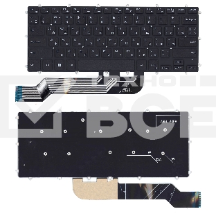 Клавиатура для ноутбука Dell Inspiron 13-5368 черная без рамки