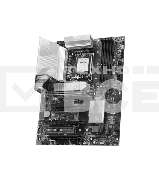Материнская плата MSI PRO B860-P WIFI, LGA 1851, Intel B860, 4xDDR5, 4xSATA, 3xM.2, 1xPCIe 5.0 x16, 1xPCIe 4.0 x4, 2xPCIe 4.0 x1, 1xHDMI, 1xDP, 1xUSB-C, 1x 5Gb LAN, 2xUSB-A 3.2 Gen 2, 2xUSB-A 3.2 Gen 1, 4xUSB-A 2.0, 3x3.5 мм, 7.1, Wi-Fi 7, ATX