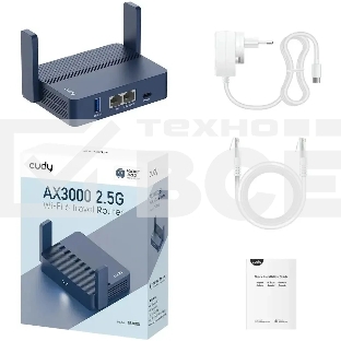 Маршрутизатор Cudy TR3000, AX3000, 2,5 Гбит/с (WAN) + 1 Гбит/с (LAN)1 USB3.0, MU-MIMO, Mesh (TR3000)