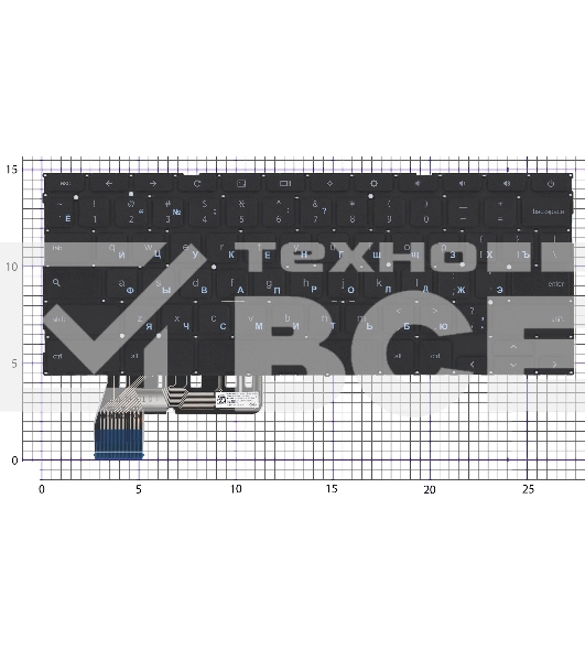 Клавиатура для ноутбука Asus Chromebook C223N черная