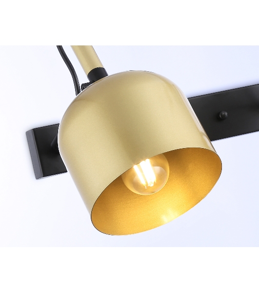 Светильник Ambrella light TR97106/2 GD/BK золото/черный E27*2 max 40W D130*223*273