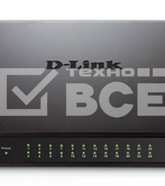 Коммутатор D-Link DES-1024A/E1B, 24-port UTP 10/100Mbps Auto-sensing, Stand-alone, Unmanaged