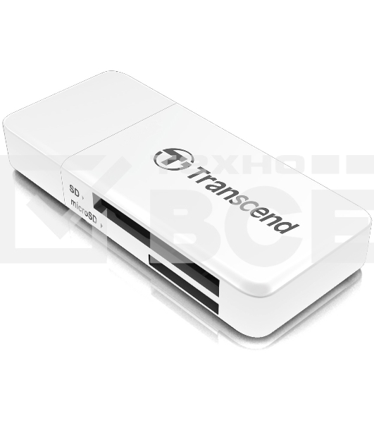 Кард-ридер Transcend RDF5/белый/microSDHC,microSDXC,SDHC,SDXC/USB 3.0/пластик