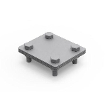 Соединитель полоса-полоса 25-40мм с разделит. пластиной 100х100мм ДКС NG3106, фото 1