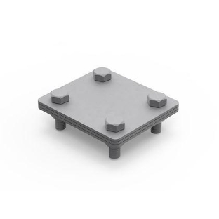 Соединитель полоса-полоса 25-40мм с разделит. пластиной 100х100мм ДКС NG3106