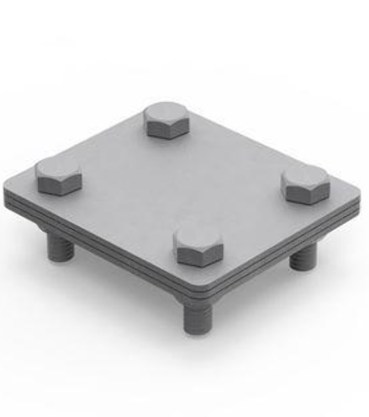 Соединитель полоса-полоса 25-40мм с разделит. пластиной 100х100мм ДКС NG3106