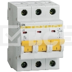 Выключатель автоматический модульный 3п D 4А 4.5кА ВА47-29 ИЭК MVA20-3-004-D, фото 1