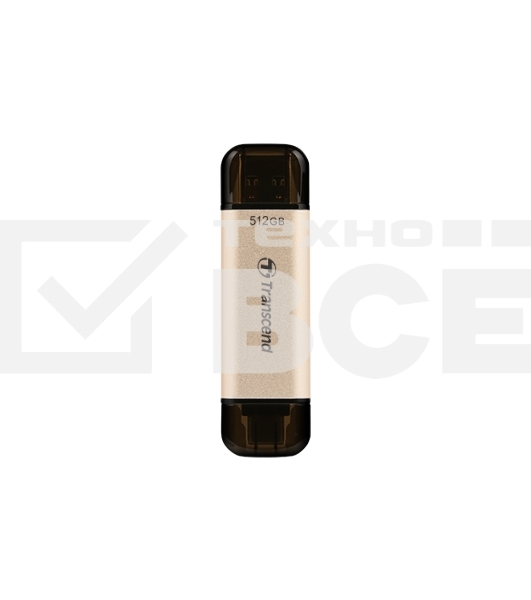 Флеш диск Transcend USB 512GB JETFLASH USB3.2, TLC, High Speed, Type-C и Type A (420/400 МБ/с)