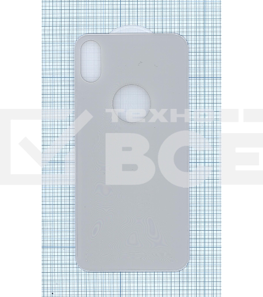 Защитное заднее стекло для iPhone XS белый