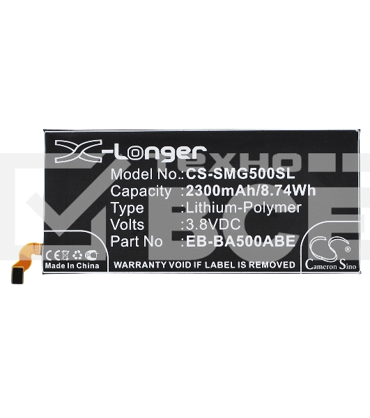 Аккумулятор CameronSinoCS-SMG500SL EB-BA500ABE для Samsung Galaxy A5 SM-A500F 3.8V / 2300mAh / 8.74Wh