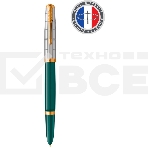 Ручка перьевая Parker 51 Premium (CW2169074) Forest Green GT F сталь нержавеющая подар.кор., фото 1