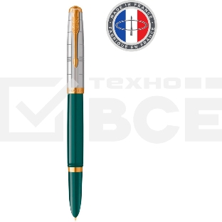 Ручка перьевая Parker 51 Premium (CW2169074) Forest Green GT F сталь нержавеющая подар.кор.