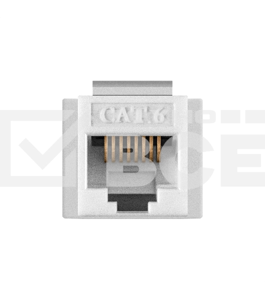 Модуль-вставка Keystone Jack RJ-45 ExeGate KJ-8P8C-U-C6-90-110 (Кат.6, неэкранированная, 90 градусов, IDC 110)