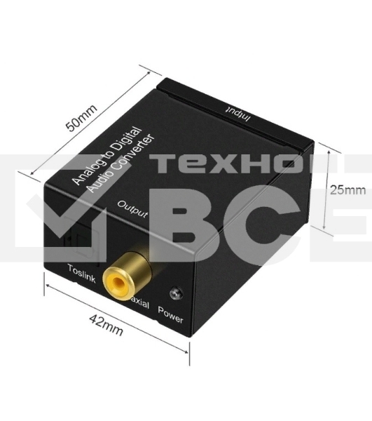 Переходник аудио Premier 5-986 2хRCA (f)/TOS (f) черный