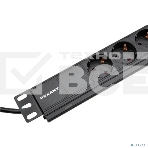 Блок распределения питания Rexant для 19' шкафов, горизонтальный, 9 розеток СЕЕ 7/4, 10A, без выкл, алюм корп, шнур 2м, вилка C14, фото8