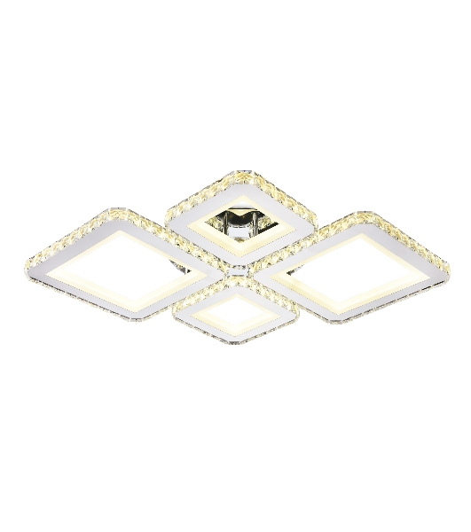 Потолочный светодиодный светильник Ambrella light FA1726/4 CH хром 3000K/4200K/6400K 108W 690*550*100 (ПДУ РАДИО 2.4G)