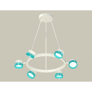 Светильник Ambrella light XB9191251/6 SWH/BL белый песок/голубой GX53 (C9191, N8488)