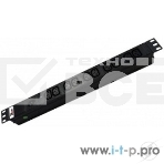 Аксессуар ЦМО Блок розеток Rem-10 без шнура с инд., 10 IEC 60320 C13, вход IEC 60320 C14, 10A, алюм., 19
